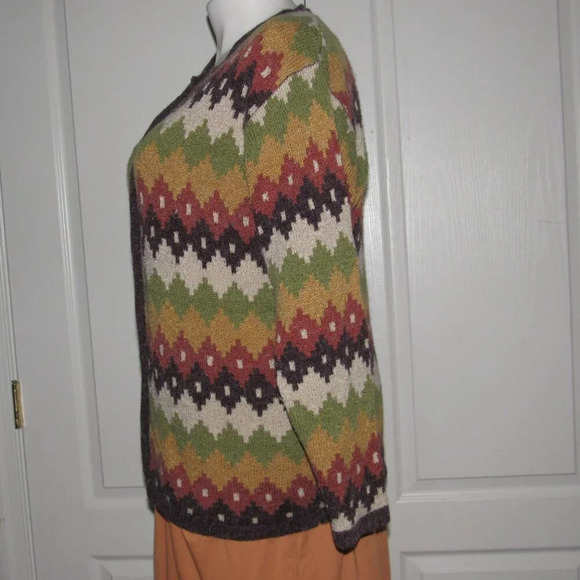 DRESSBARN Button Front Long Sleeve Multicolor Sweater Plus Size 2X - Picture 2 of 4